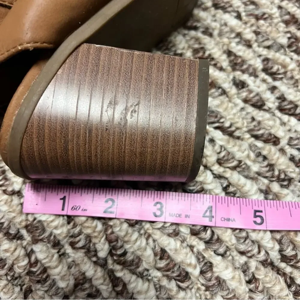 Circus by Sam Edelman Brown Strappy Booties Ankle Boots Size 8